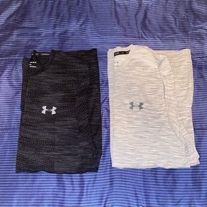 2 Under Armour Fitted Long Sleeve Shirts, Mens size M